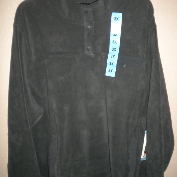 32 Degrees Women Plus 3X Woodland Gray Fleece Pullover Jacket Sweatshirt NWT - Picture 2 of 4